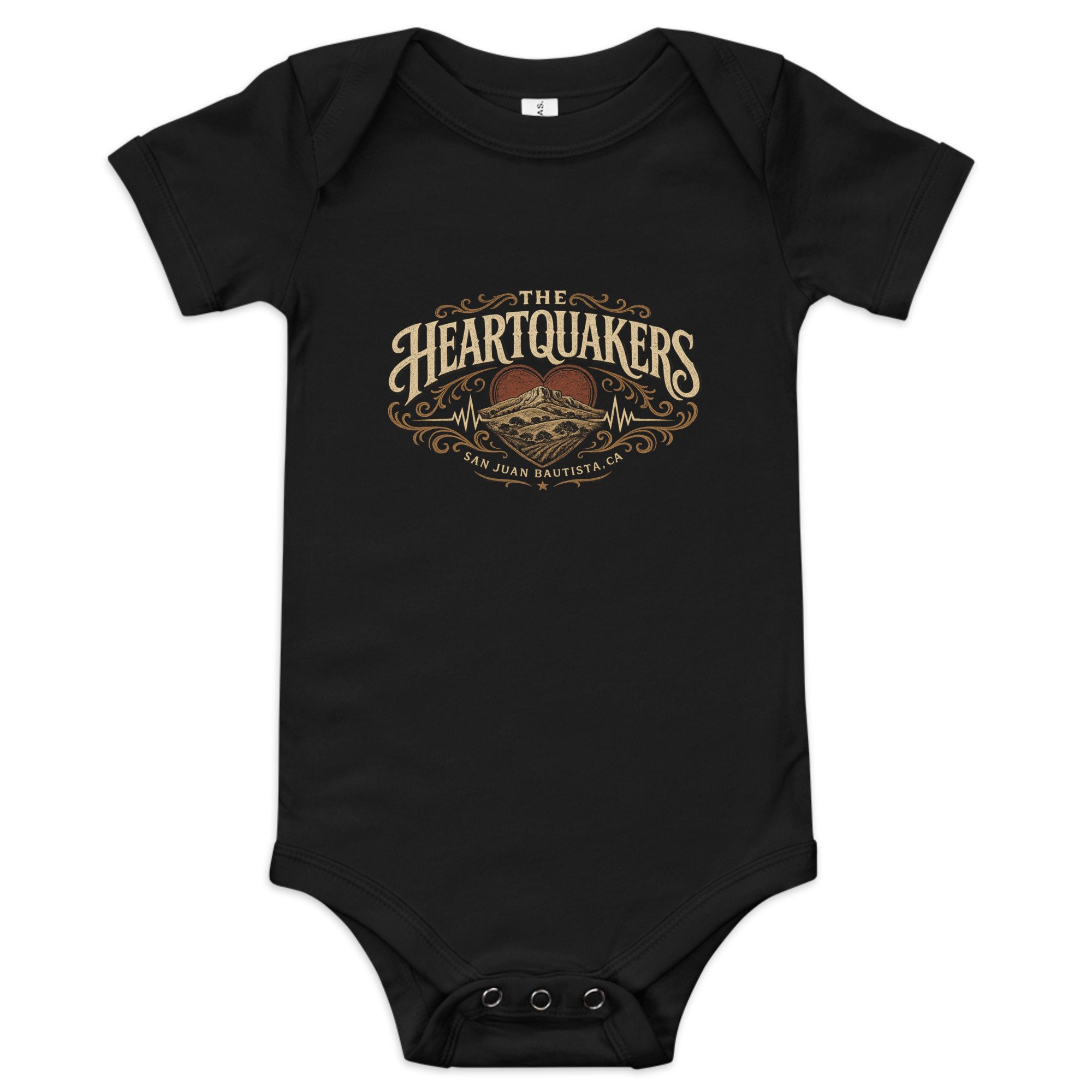 Heartquakers Logo Unisex Short-Sleeve Baby One Piece