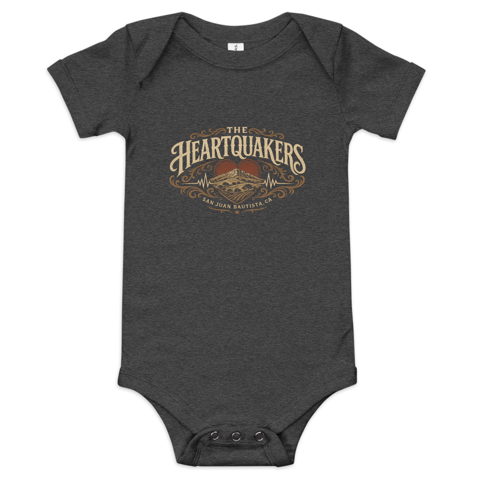 Heartquakers Logo Unisex Short-Sleeve Baby One Piece