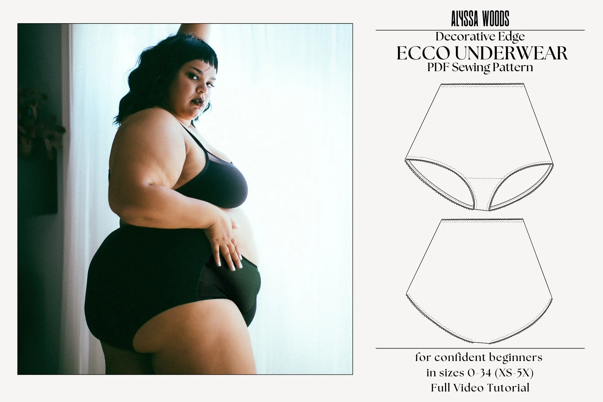 Decorative Edge Ecco Underwear PDF Sewing Pattern