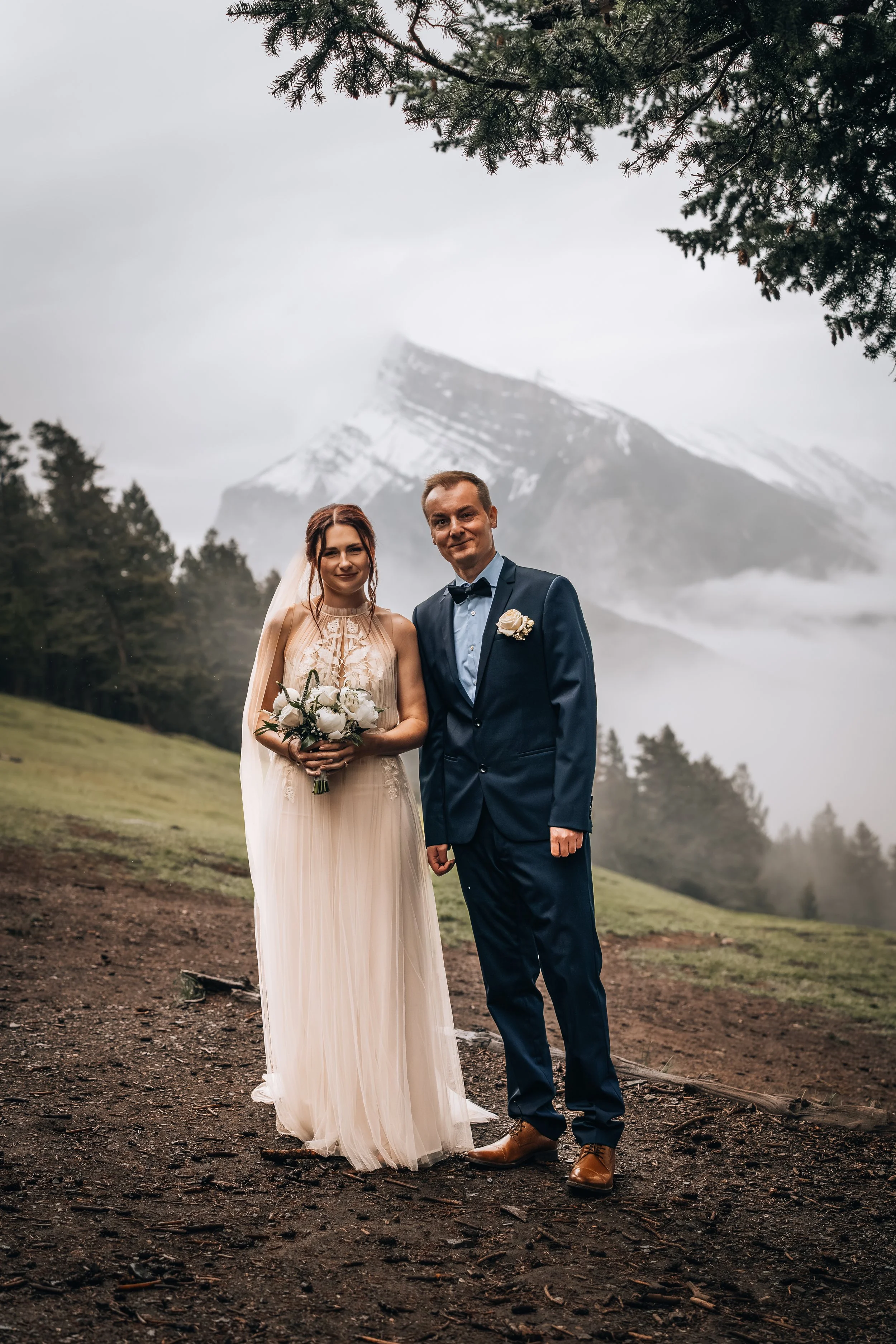 Wedding mountain background
