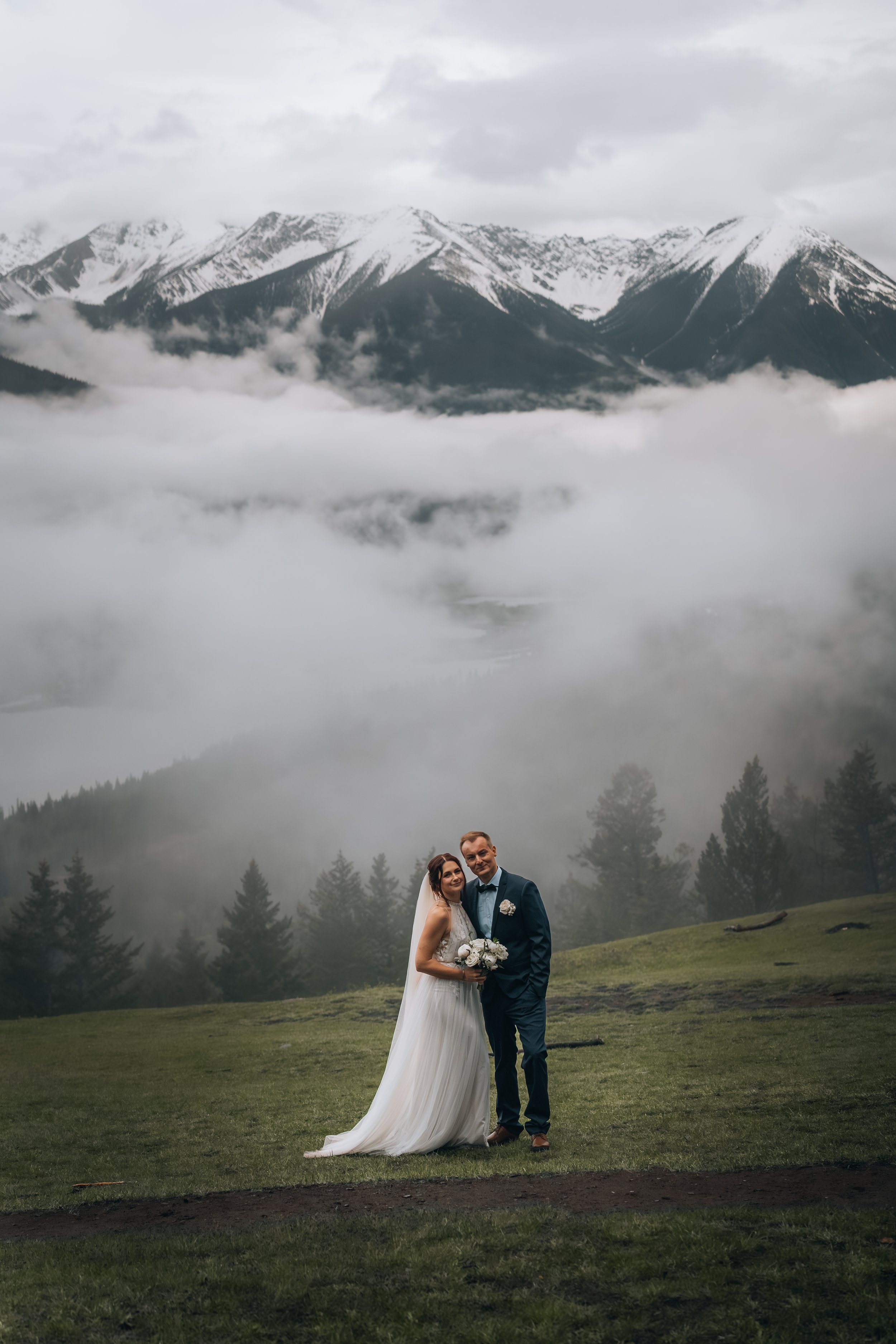 Mountain wedding scenery