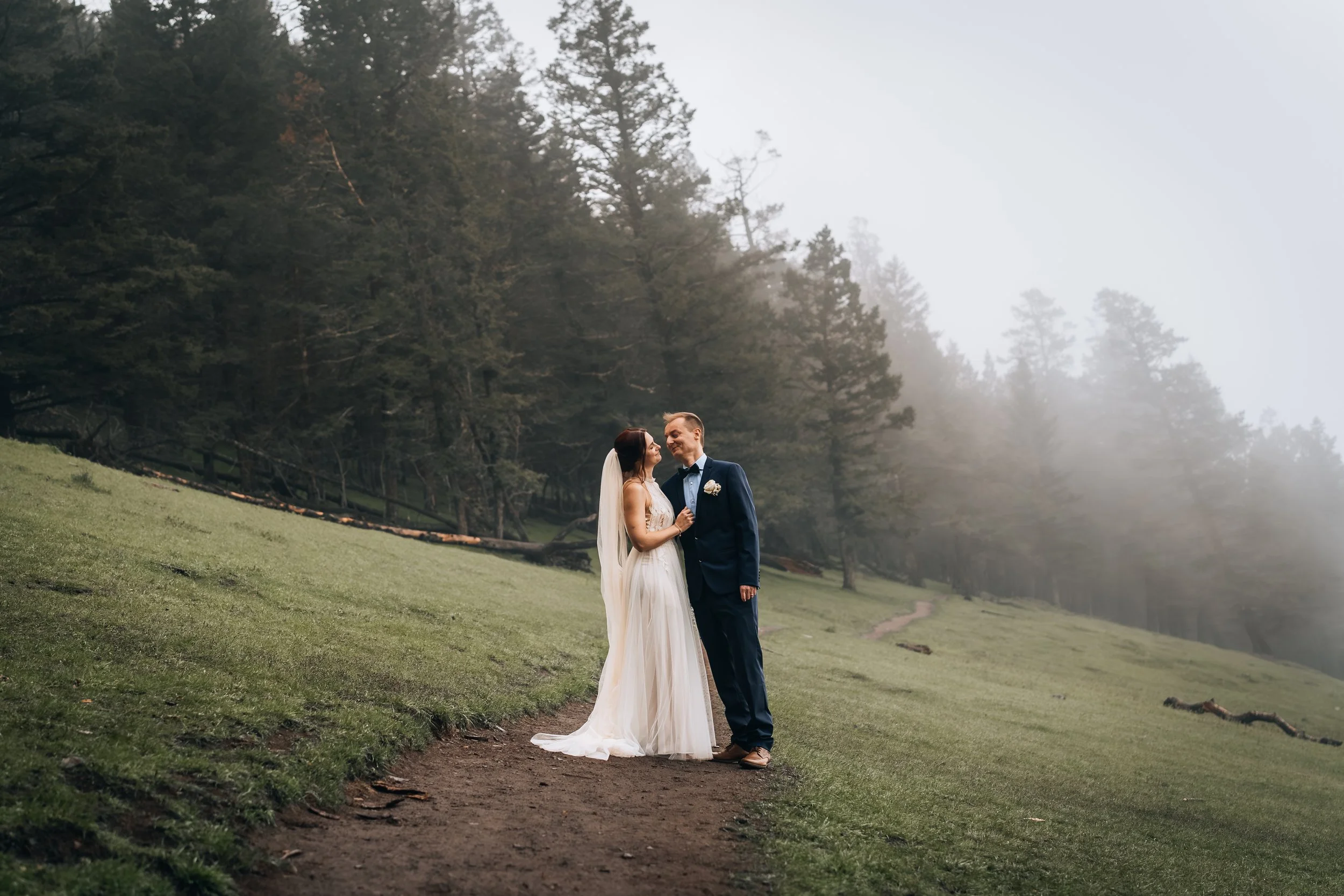 Outdoor wedding photo