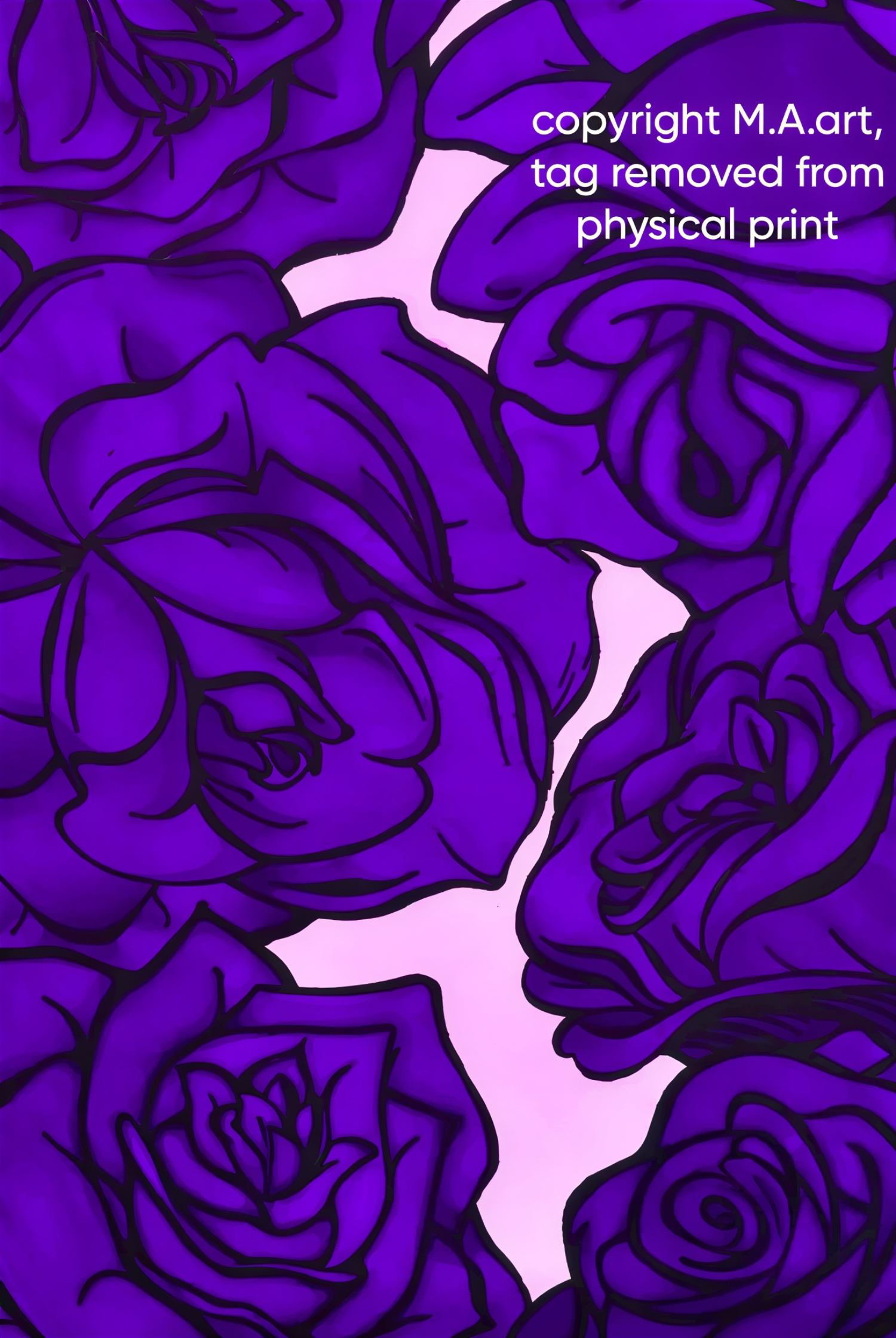 Purple Rose Print #3