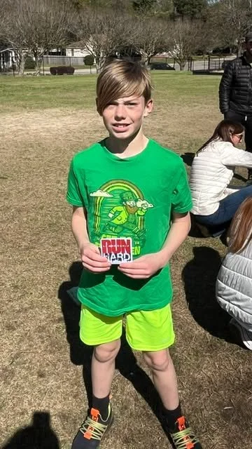 Check out these amazing kiddos winning their patches last week in the Run Hard program!