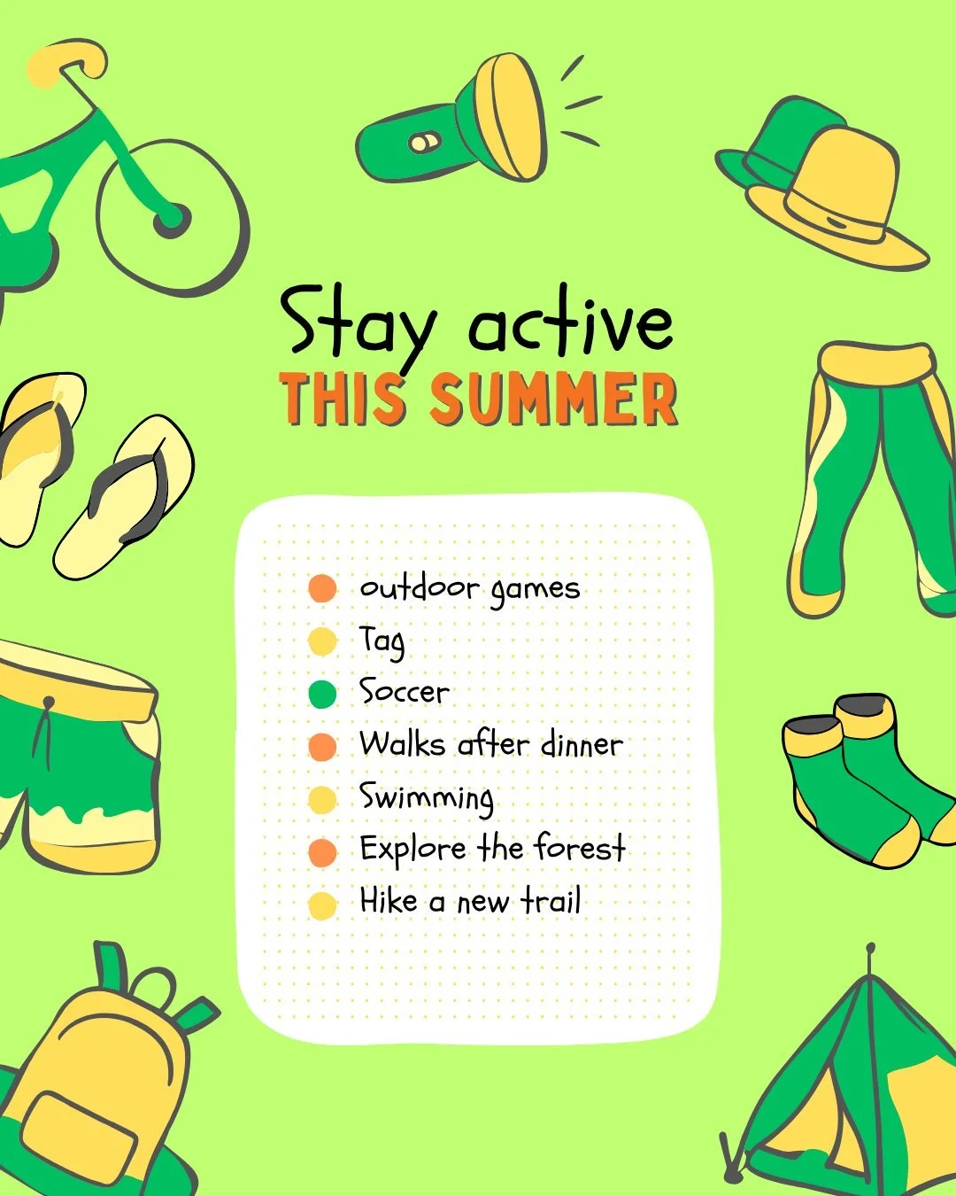 The season is over, but that doesn't mean the activity needs to stop! Any way your child enjoys being active is a good way to be active, as long as it is safe! If your child wants to keep his or her running fitness, here are a few suggestions:

1. En