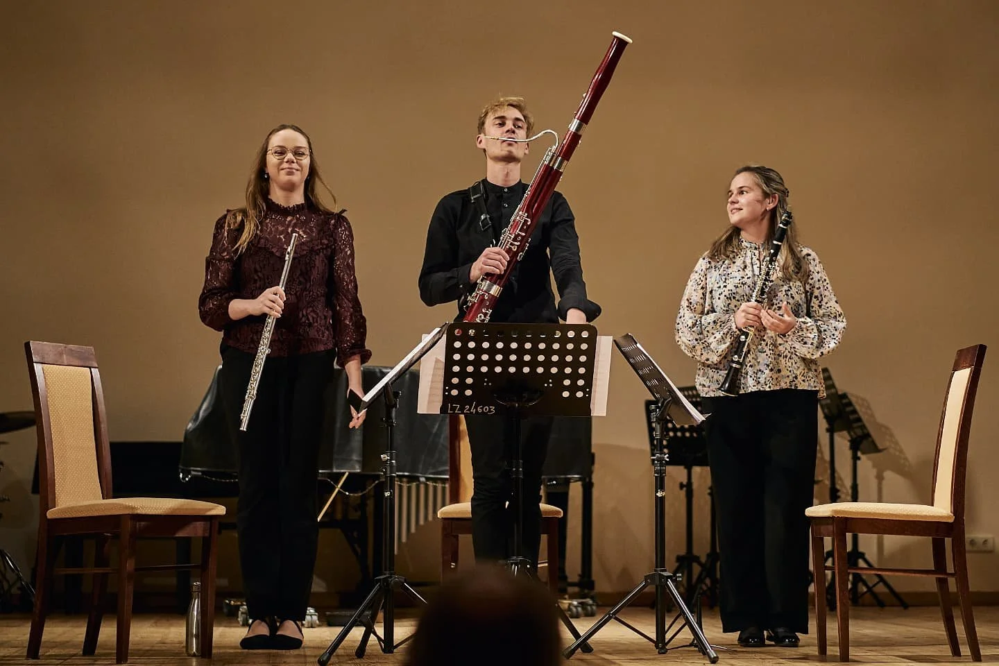 Fortunately, we received some pictures as proof of the project we did last weekend where we got to perform and record some lesser-known opuses for the trio. Quite cool, I would say!!! Particularly excited about the one by our own Tālivaldis Ķeniņ&sca