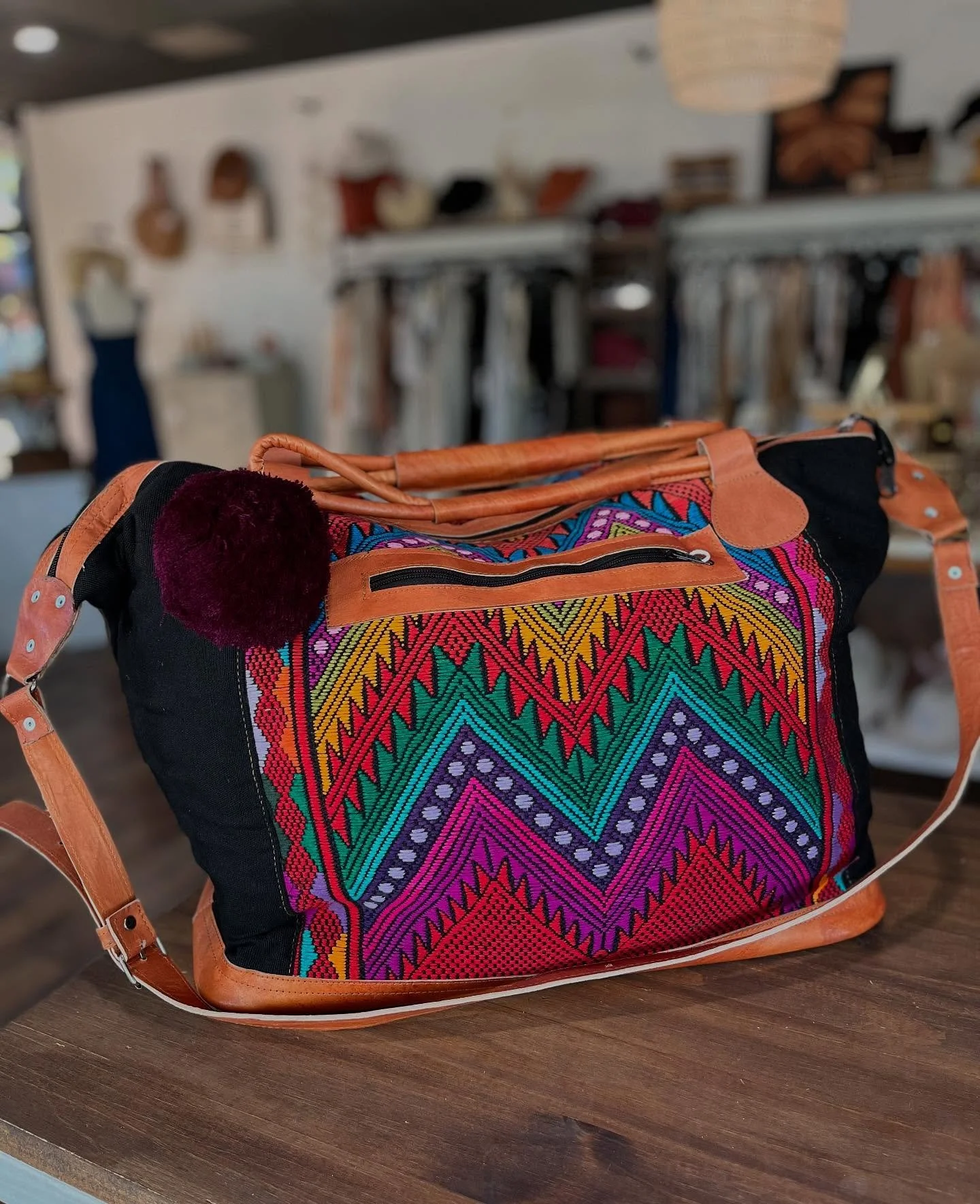 Ready to pack your bags? This one is calling your name. Roomy enough for a weekend getaway. Stylish and ethically made by artisans in Guatemala. Support culture, craft and connection. This and other Guatemalan items in the collective by Erika @mayant