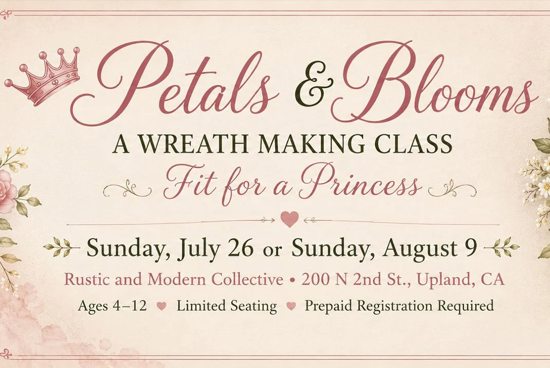 Petals & Blooms: A Wreath Making Class Fit for a Princess