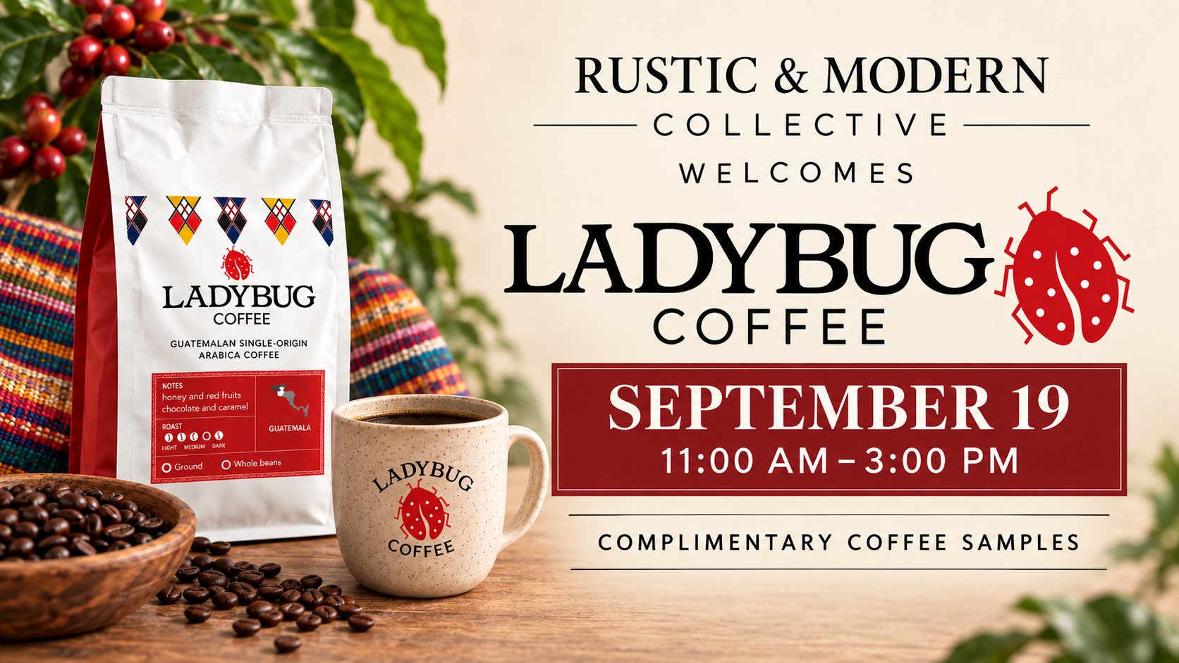 Ladybug Coffee Sampling at Rustic &amp; Modern Collective