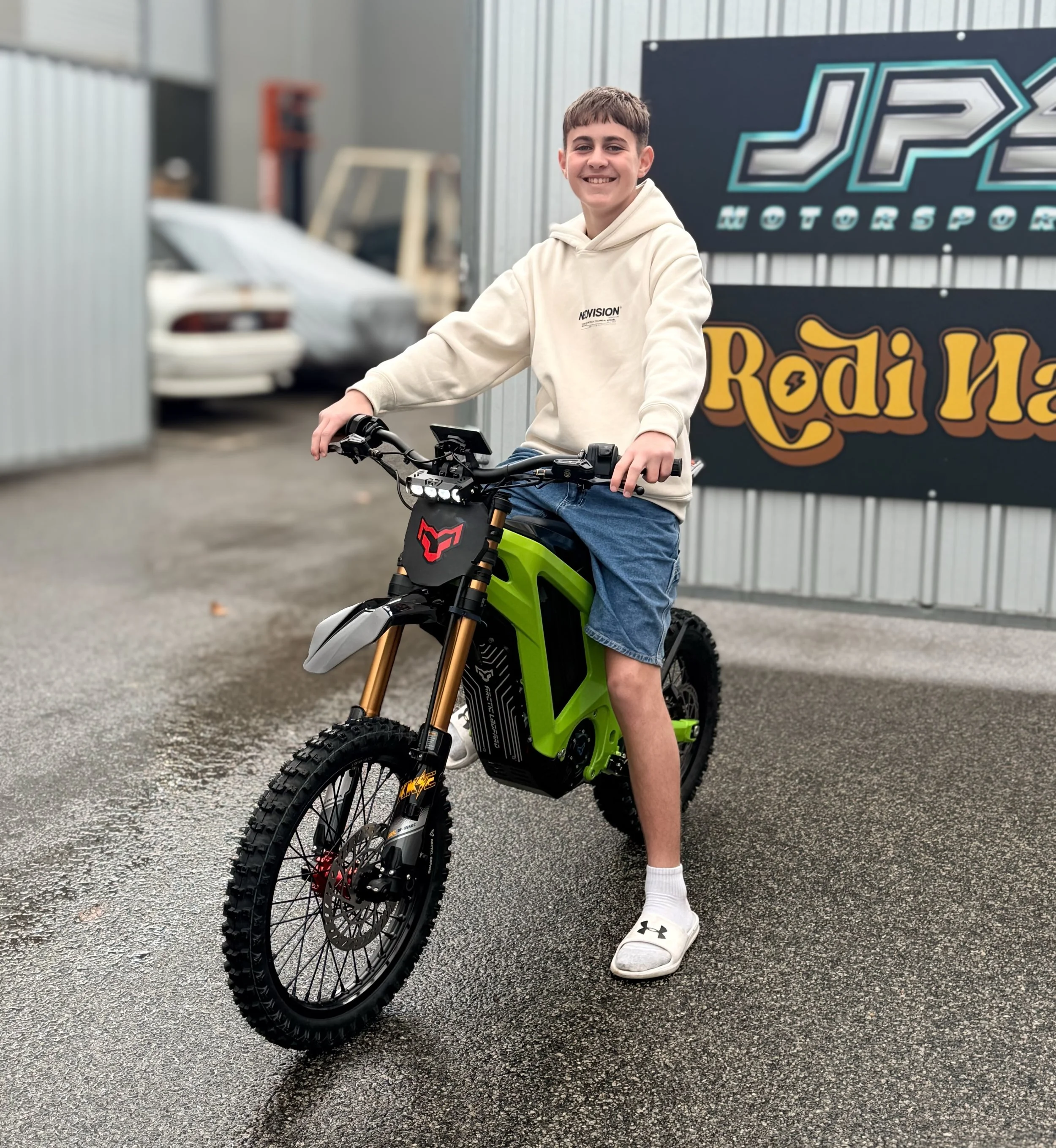 The grin says it all. Absolute legend 🤘 enjoy the new ride ⚡️