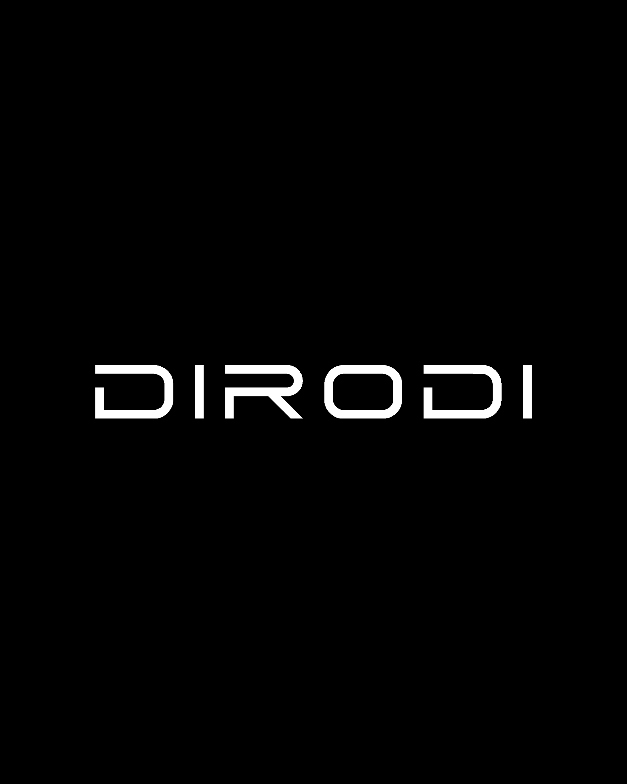 Black background with the word "DIRODI" in white, stylized font in the center.