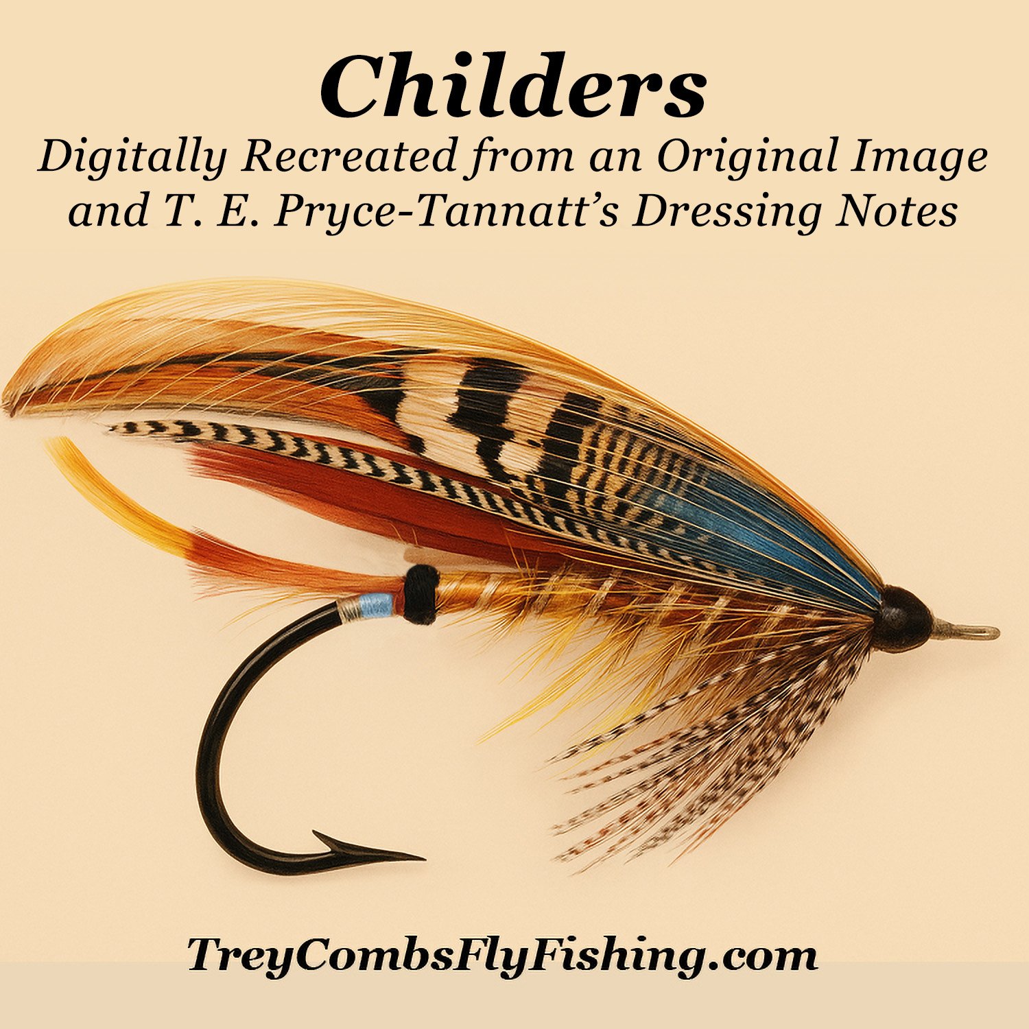 Childers classic salmon fly recreated from an original image and Pryce-Tannatt dressing notes.