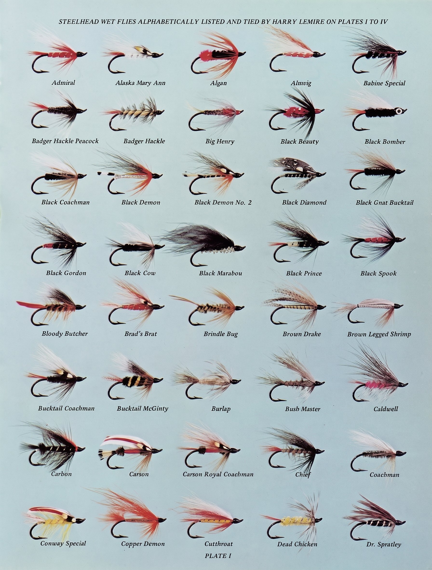 original fly plate from steelhead fly fishing and flies by trey combs