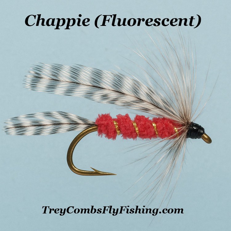 Chappie steelhead fly pattern with grizzly hackle wing and orange wool body