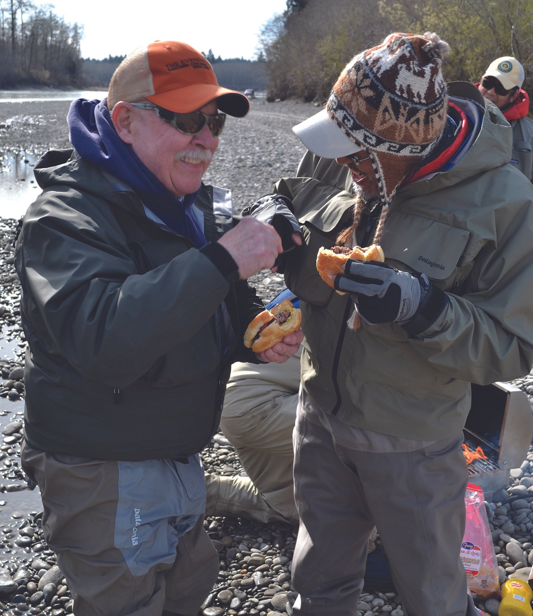 Image of Trey Combs and friends on the Quinault River.