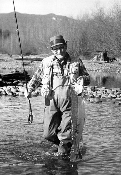 Al Knudson with a Stillaguamish River steelhead