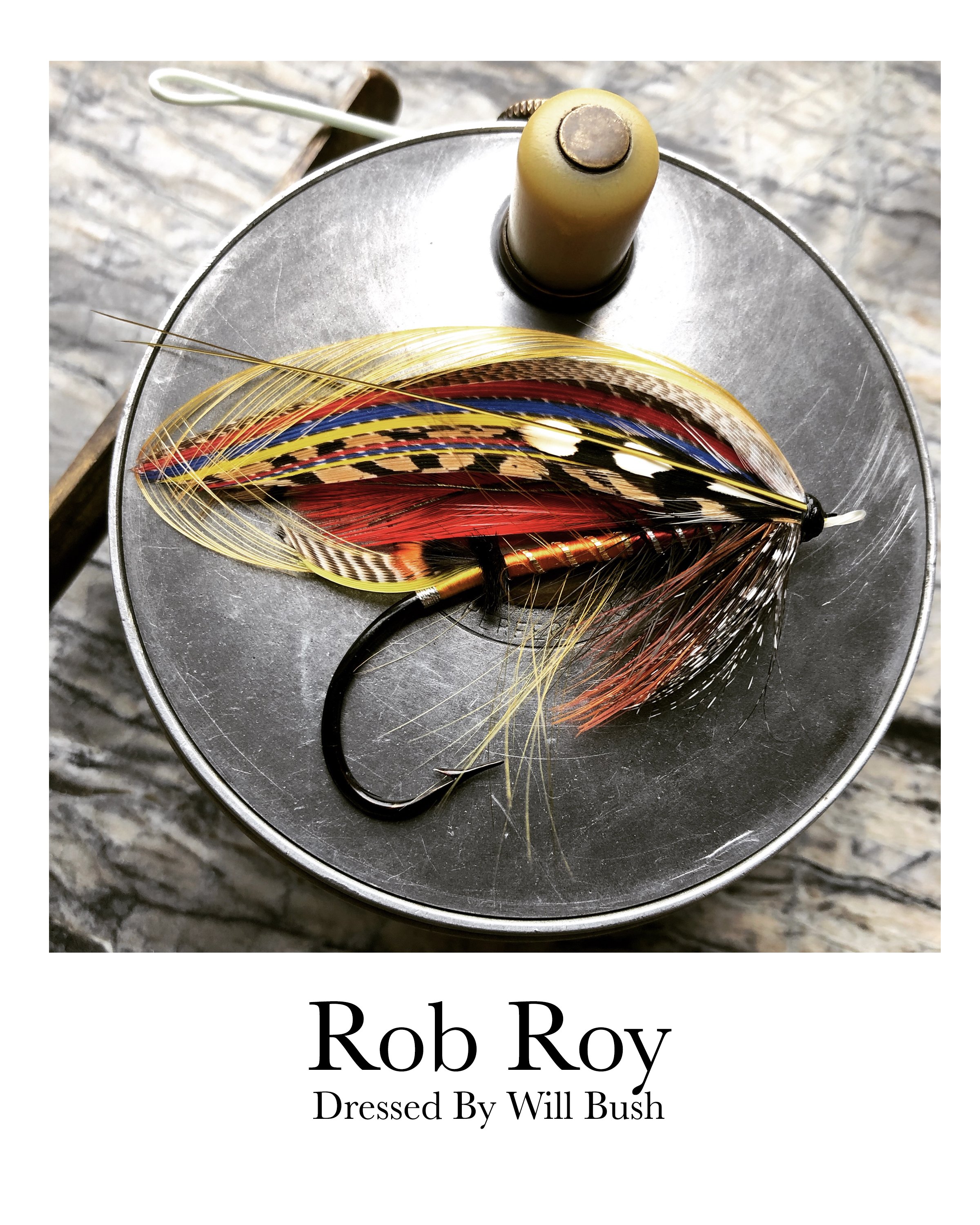 image of a rob roy salmon fly pattern tied by will bush