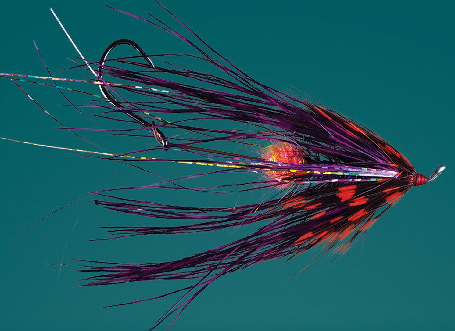 an image of a variant of jeff hickman's fish taco steelhead fly pattern