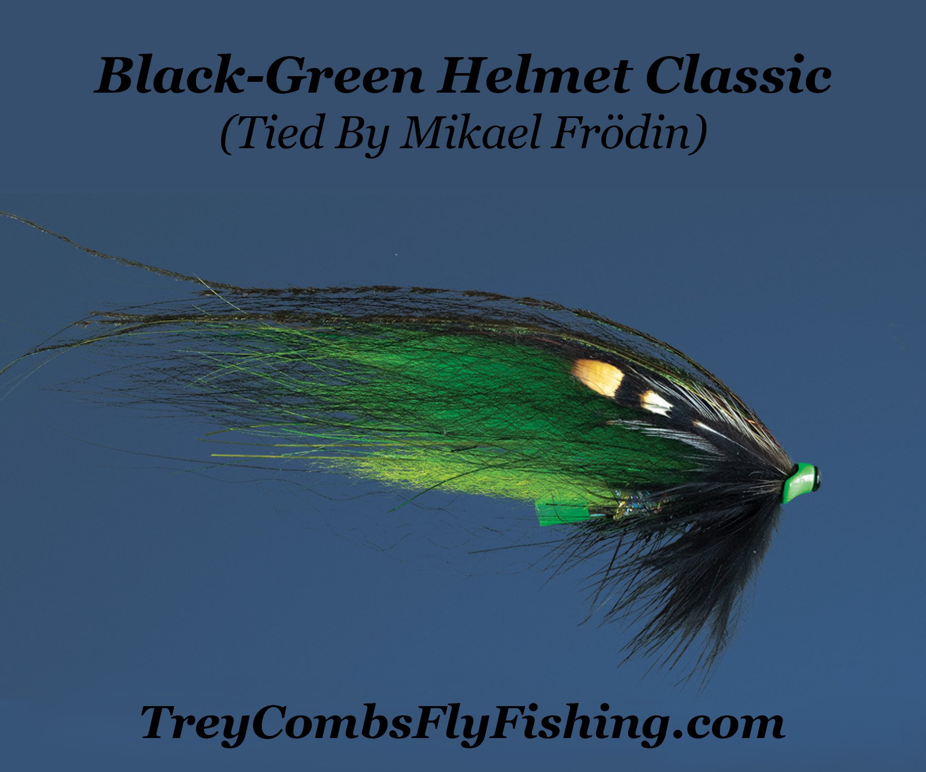 Black-Green Helmet salmon fly from Mikael Frödin’s Classic Series