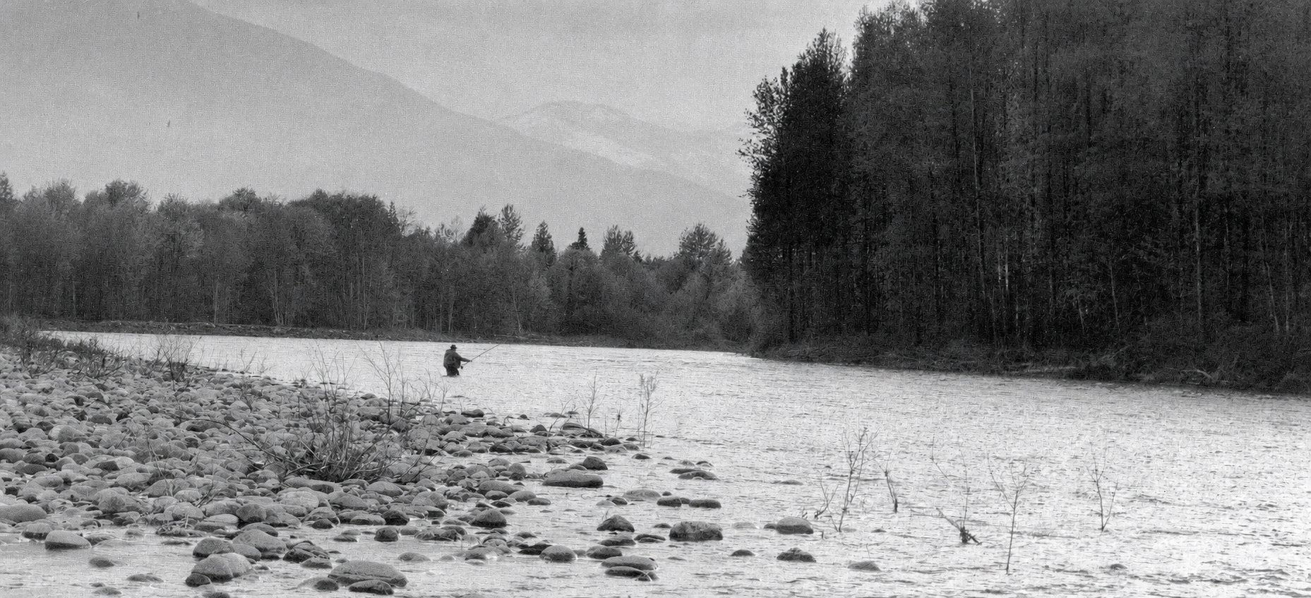 Jim Vincent on a Skagit pool above Rockport