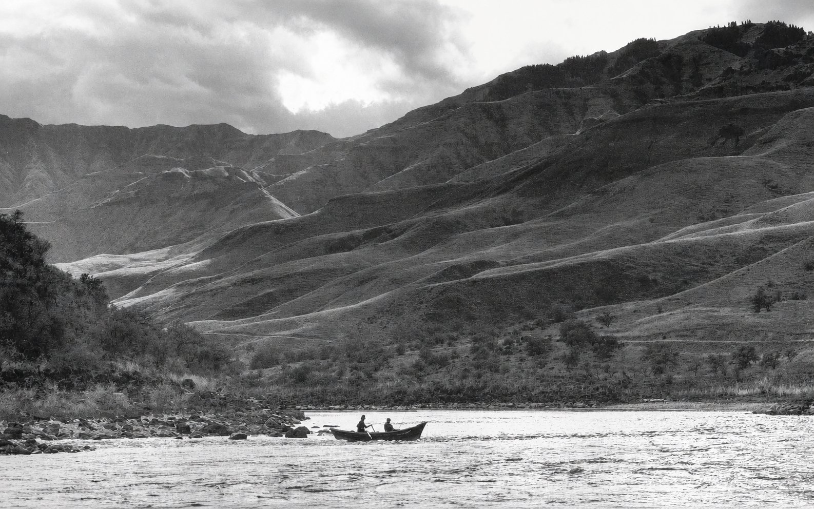 Rusty Gore and Roland Holmberg on Idaho’s Salmon River, the legendary “River of No Return.”