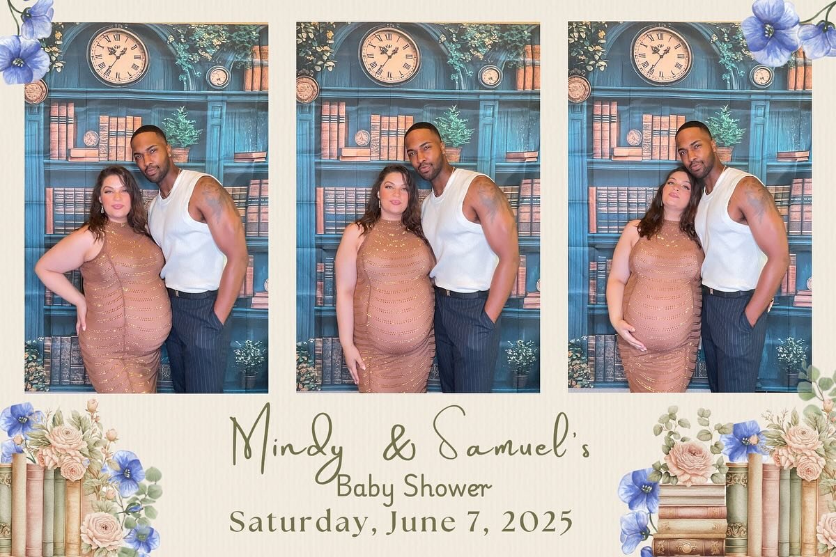 Showered with love 💙✨ Celebrating Mindy &amp; Samuel as they get ready to welcome their little bundle of joy! #BabyShowerBliss #LuxePhotoBoothMoments
