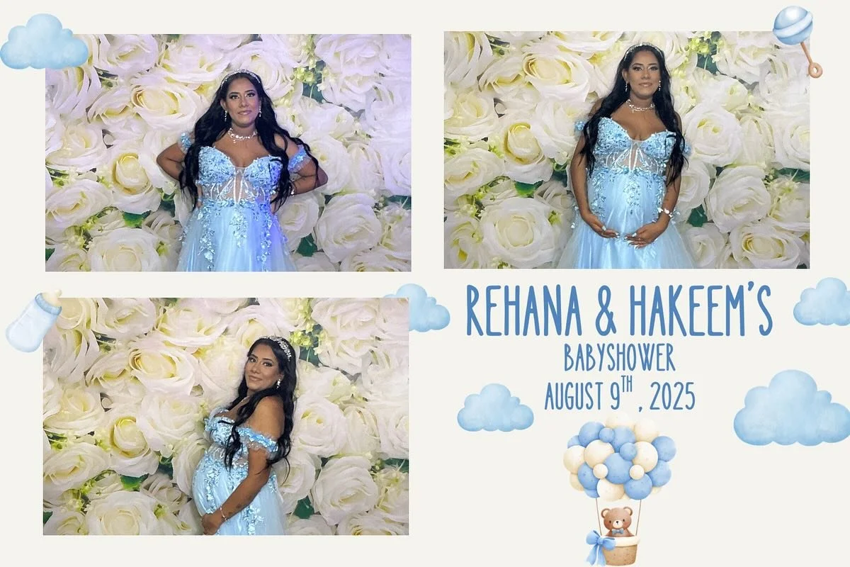 ✨ Luxe Photo Booth had the sweetest time celebrating Rehana &amp; Hakeem&rsquo;s beautiful baby shower! 💕👶 Thank you for letting us be a part of your special day filled with love, laughter, and memories to last forever. 📸💫 #LuxePhotoBooth #BabySh