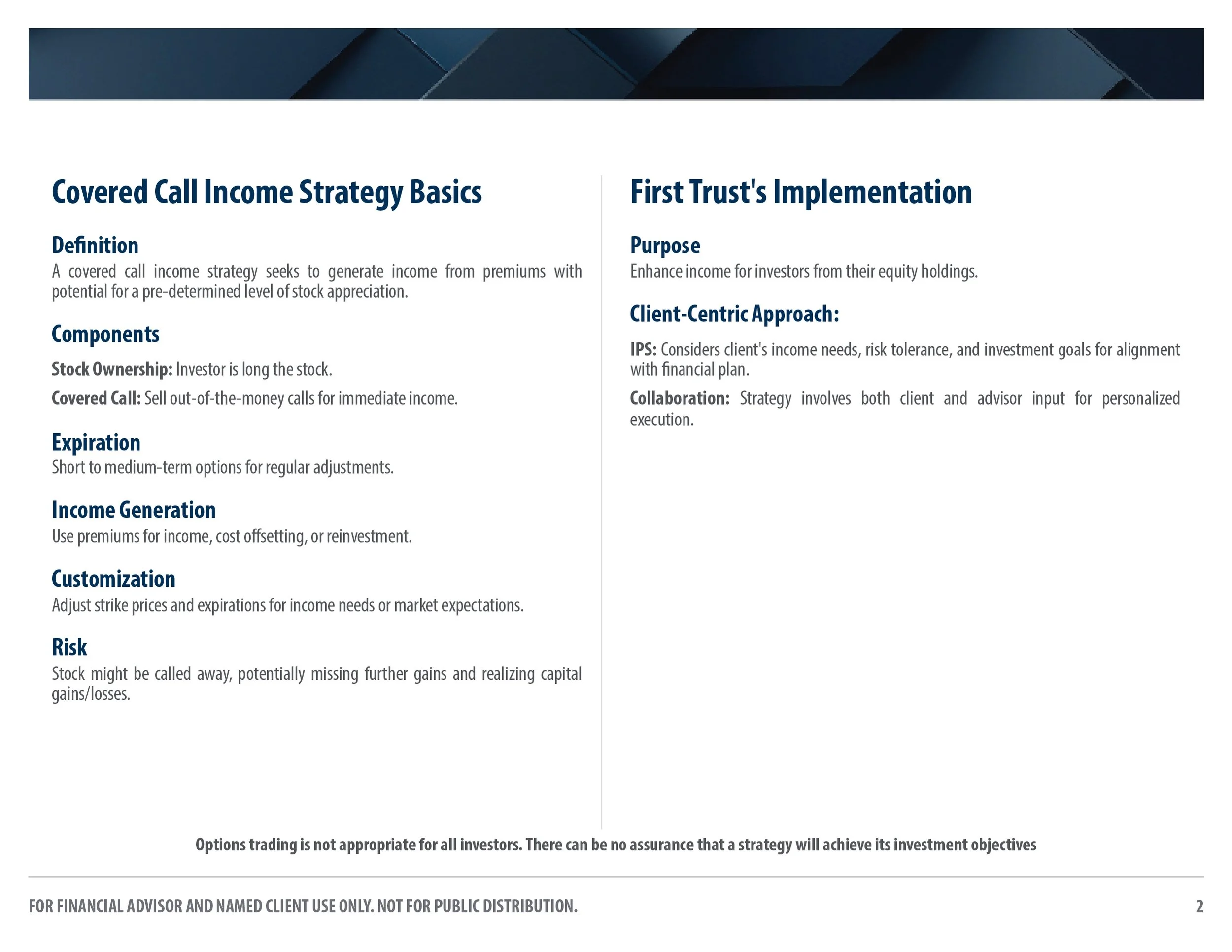 CWS - Zorn Report - Covered Call Income Strategy - Page 2