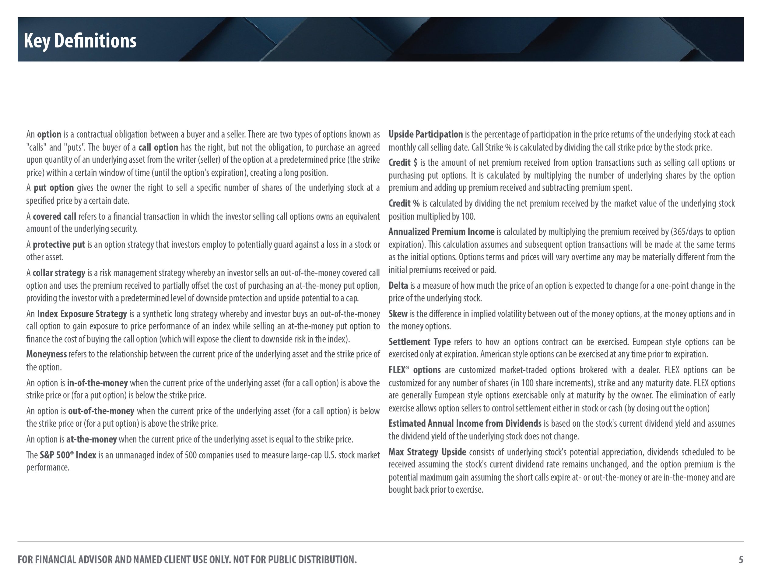 CWS - Zorn Report - Covered Call Income Strategy - Page 5