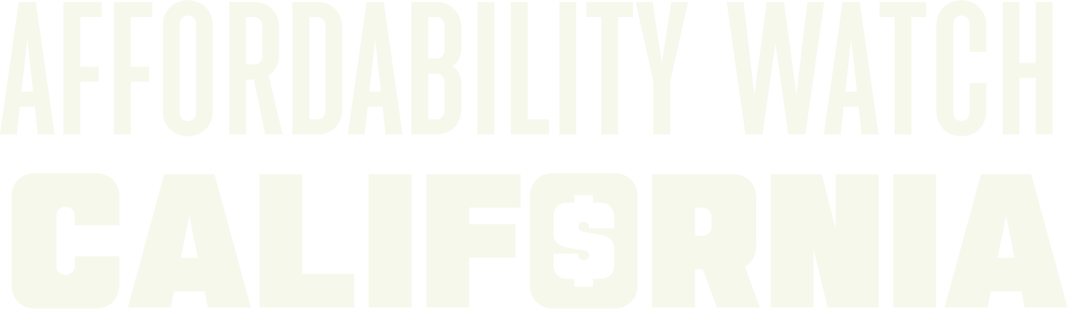 Affordability Watch California