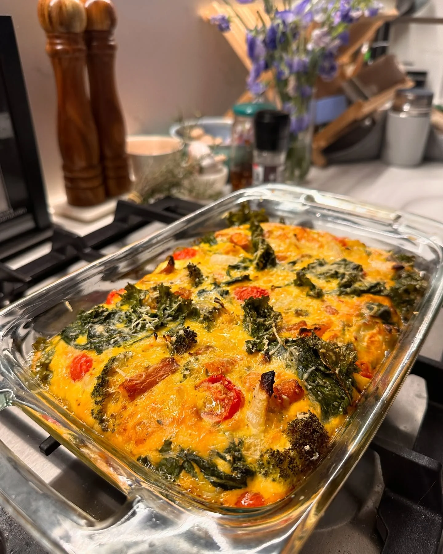 RECIPE: Roast vegetable frittata

An easy, versatile recipe to try this week! 
Use what vegetables you have or enjoy the taste of - variety of colours and including a leafy green is key. 

I roasted double the amount of vegetables I&rsquo;ve listed h