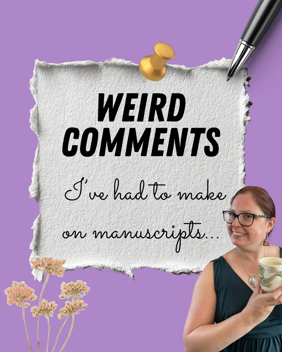 Weird comments I've had to make on manuscripts...

I love being an editor. In no other job would I get to make amazing comments like this or read such creativity! 

If you're looking for an editor, flick me a message for a 2000 word free sample edit 