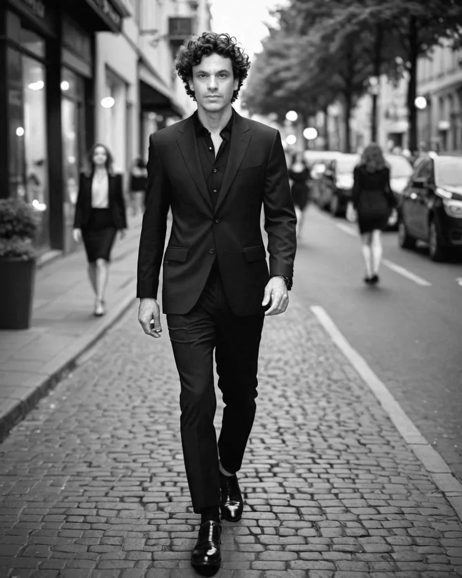 Sam DeRose Jr in Paris France on his way to Les Studios de la Seine for recording sessions. 
