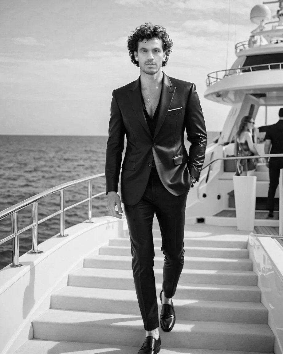 Sam DeRose Jr on a  boat ride in the Bahamas United States.