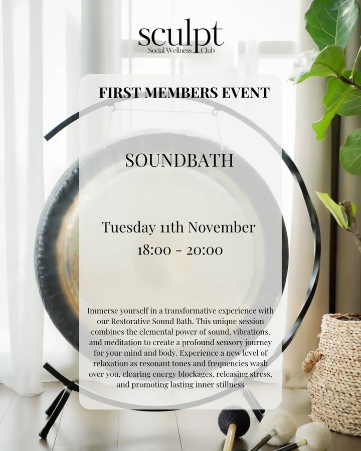 Our first ever members event is here 

Join us on Tuesday 11th November for a Sound Bath Experience with @sahanasound - London&rsquo;s leading sound-bath expert, recently featured in Cond&eacute; Nast Traveller and The Financial Times.

An evening of