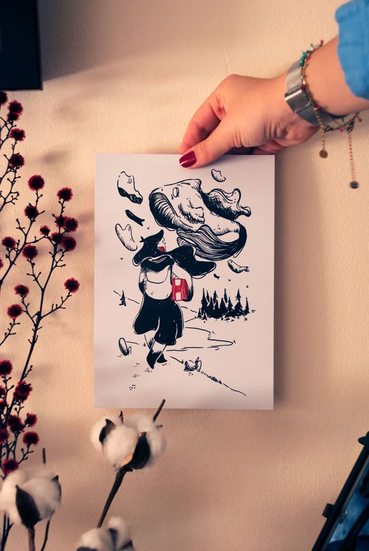 Dream. Traditional art, scanned and printed.

A5 size