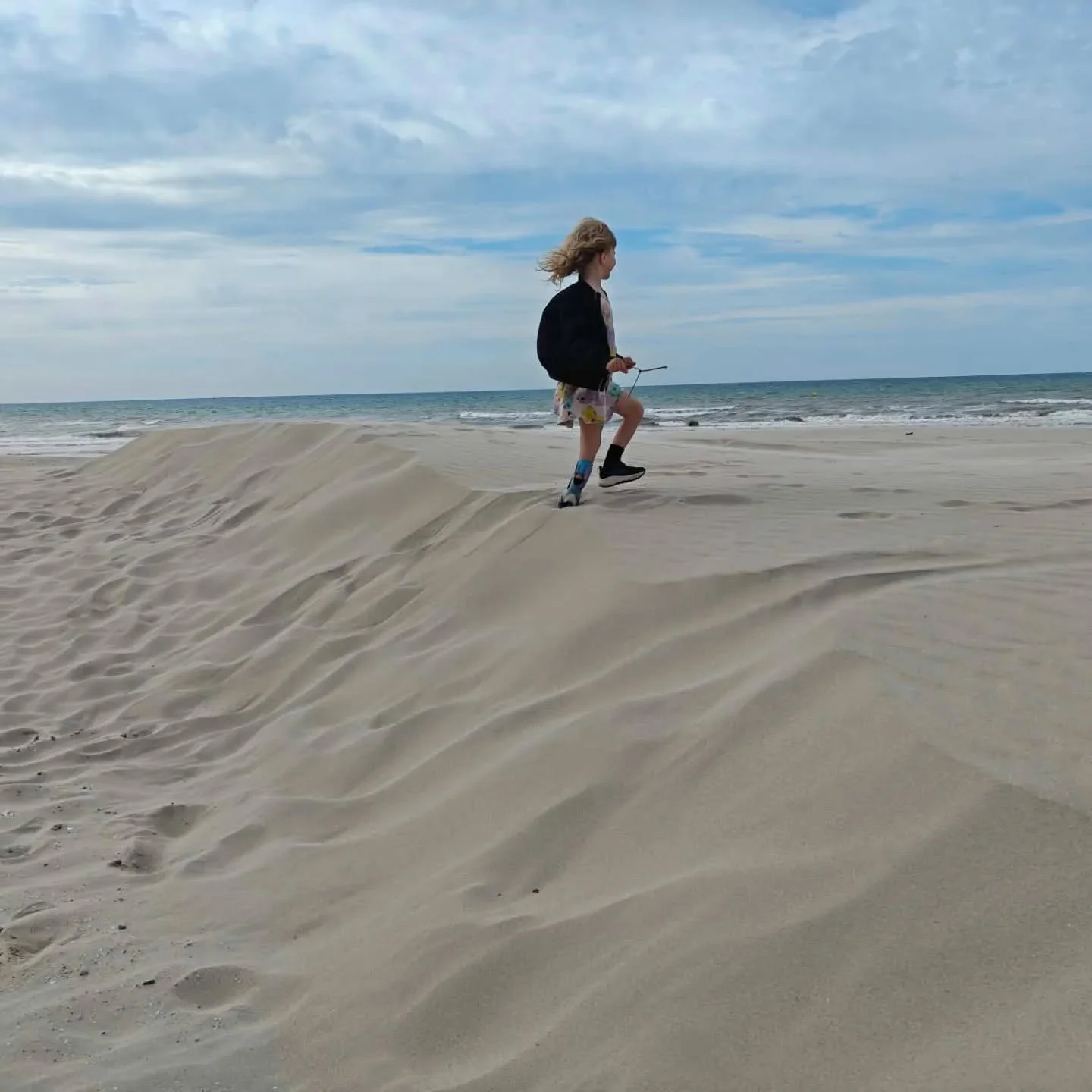 Semesterdagbok - Vi stannade i Brygge i Belgien f&ouml;r att &auml;ta n&aring;got friterat, munkar med Oreos, sedan vidare &ouml;ver gr&auml;nsen till Frankrike. 
Stannade i en by d&auml;r sanden yrde runt p&aring; gatorna och syrenerna h&auml;ngde i