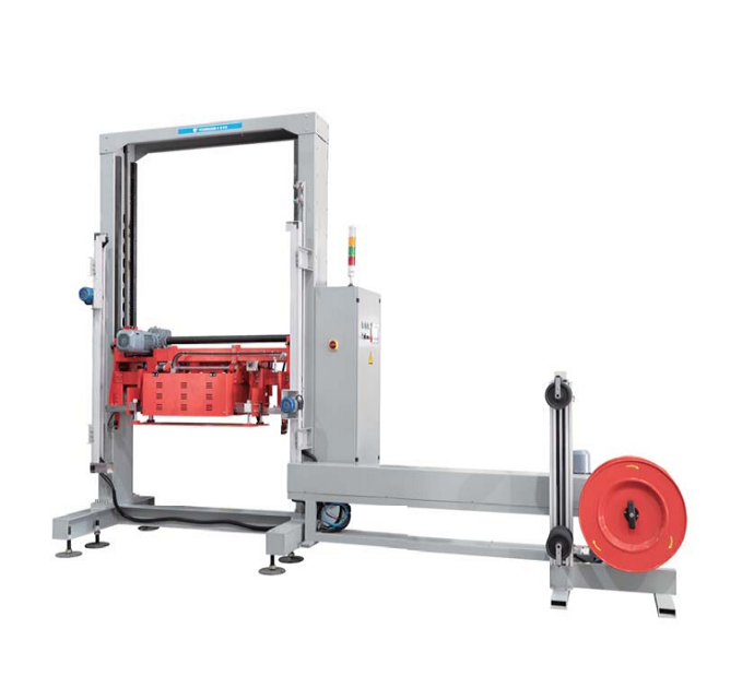 FULLY AUTOMATIC VERTICAL STRAPPING MACHINE WITH TOP PRESSER MH-105C