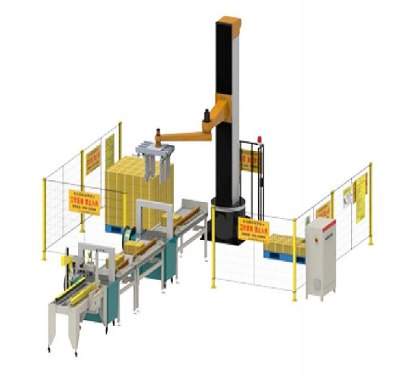 Column palletizing robot for cartons