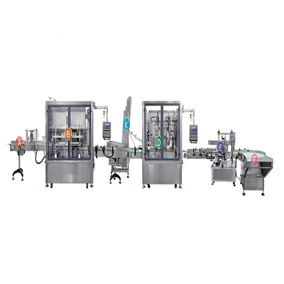 Liquid filling and capping packaging line IN-LQF12T