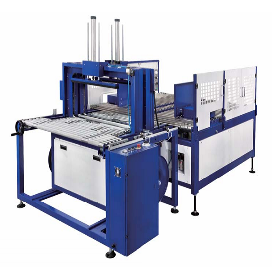 CORRUGATED BUNDLE SQUARING & STRAPPING SYSTEM YS-305RPD+YS-LX500