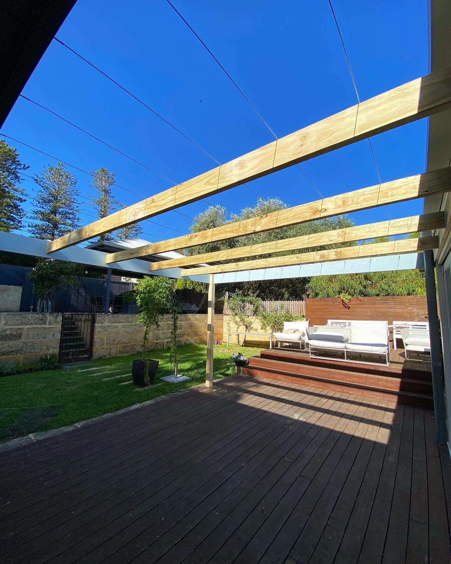 Timber pergola