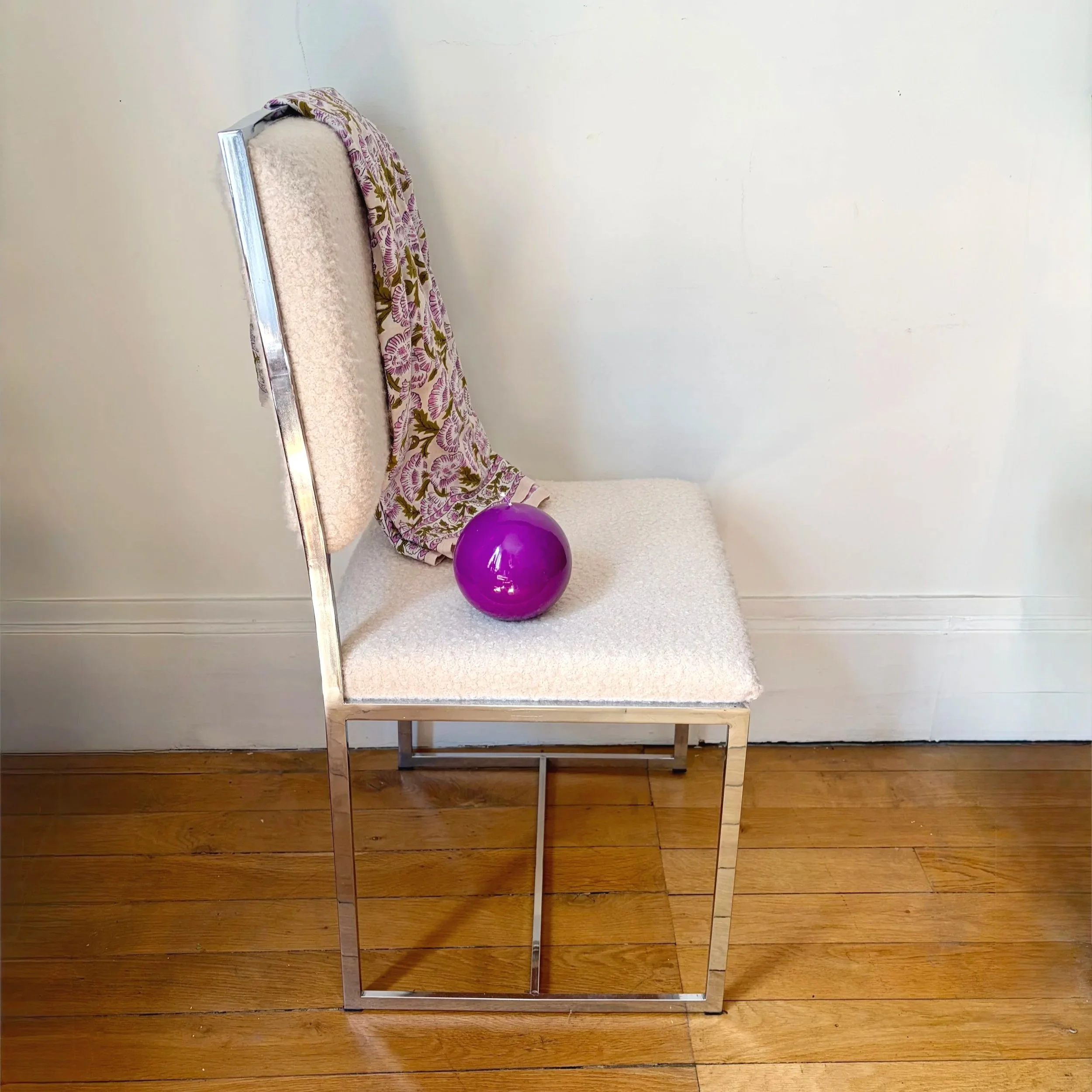 chaise metal chromé