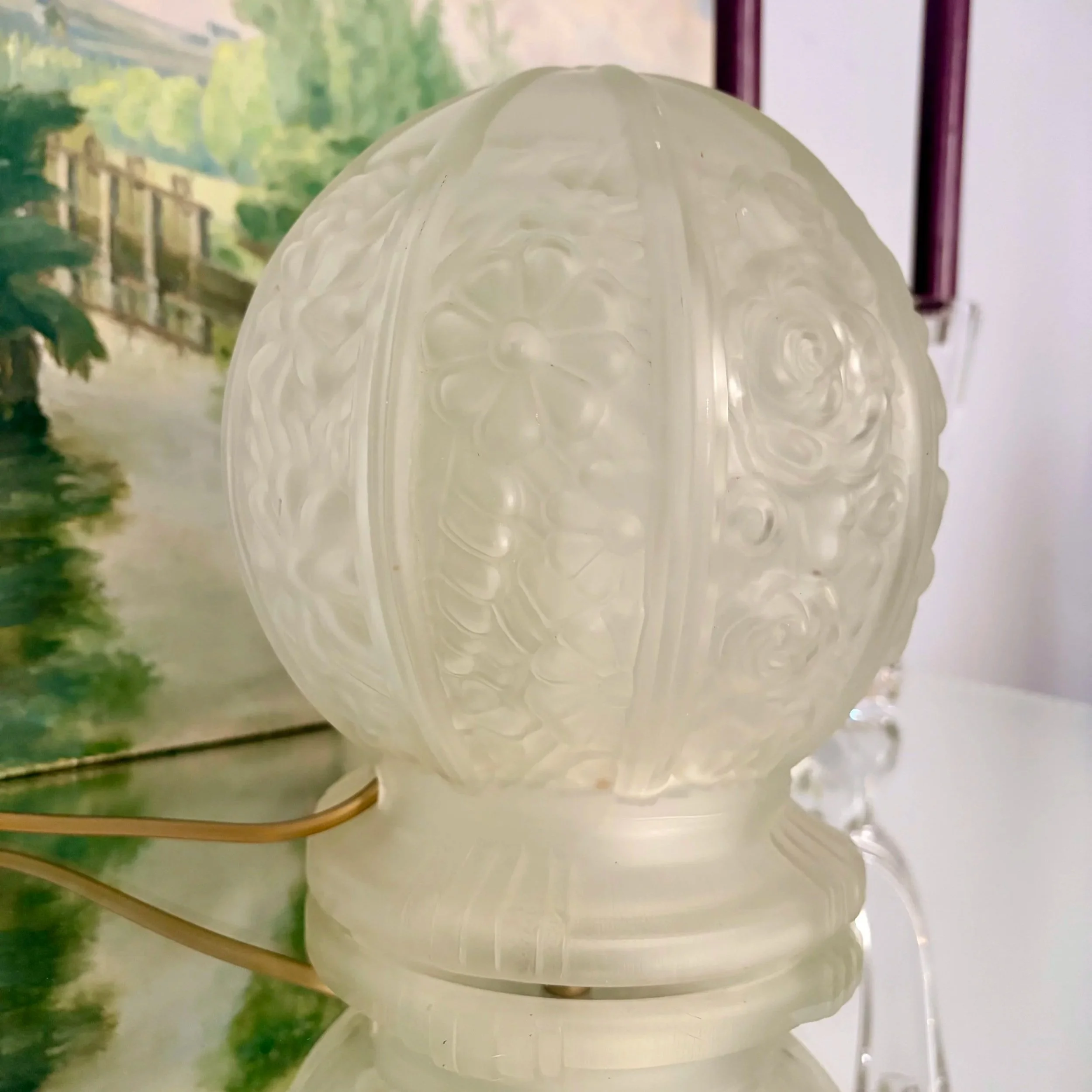 lampe boule Art Déco