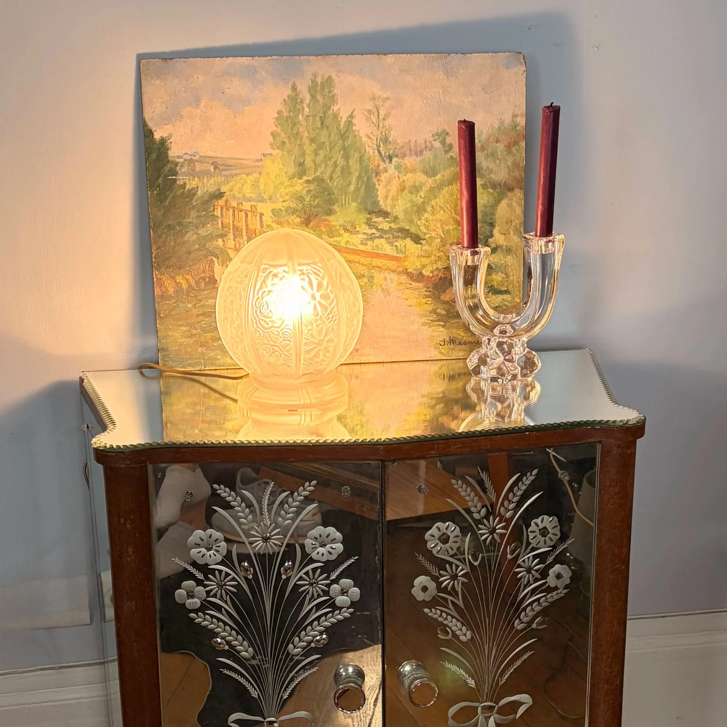 lampe boule Art Déco