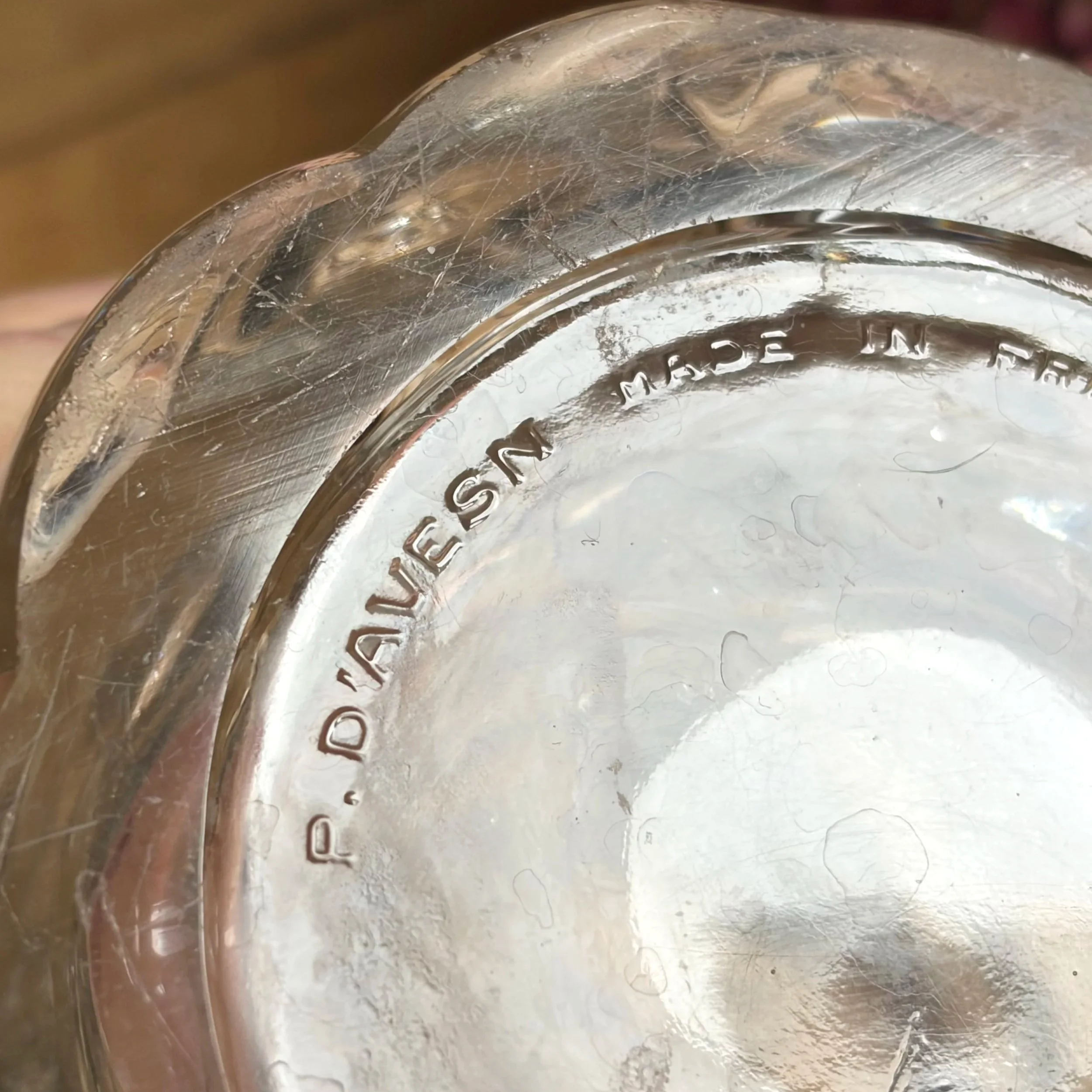 vase en verre moulé