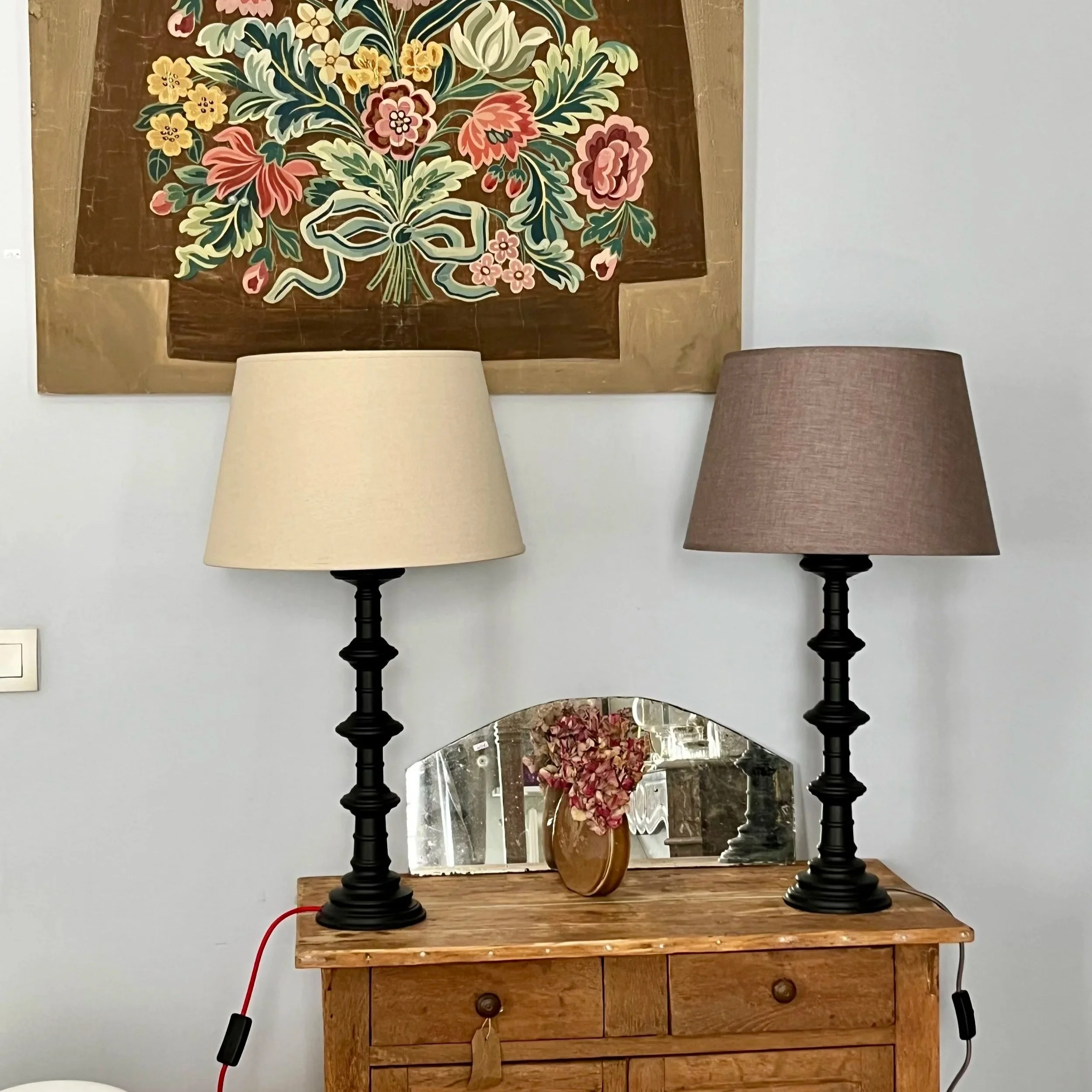 Paire de pied de lampe