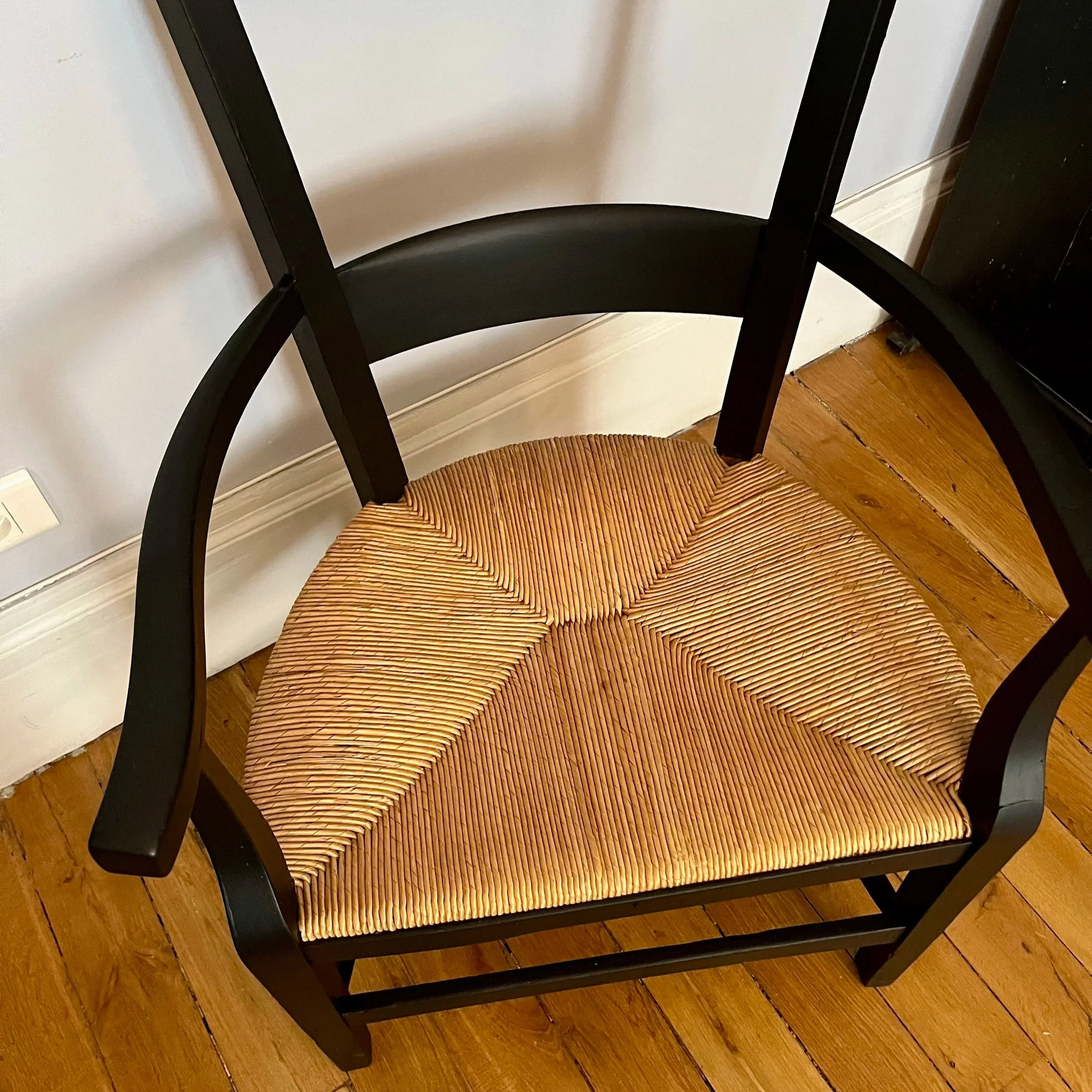 fauteuil assise paillée