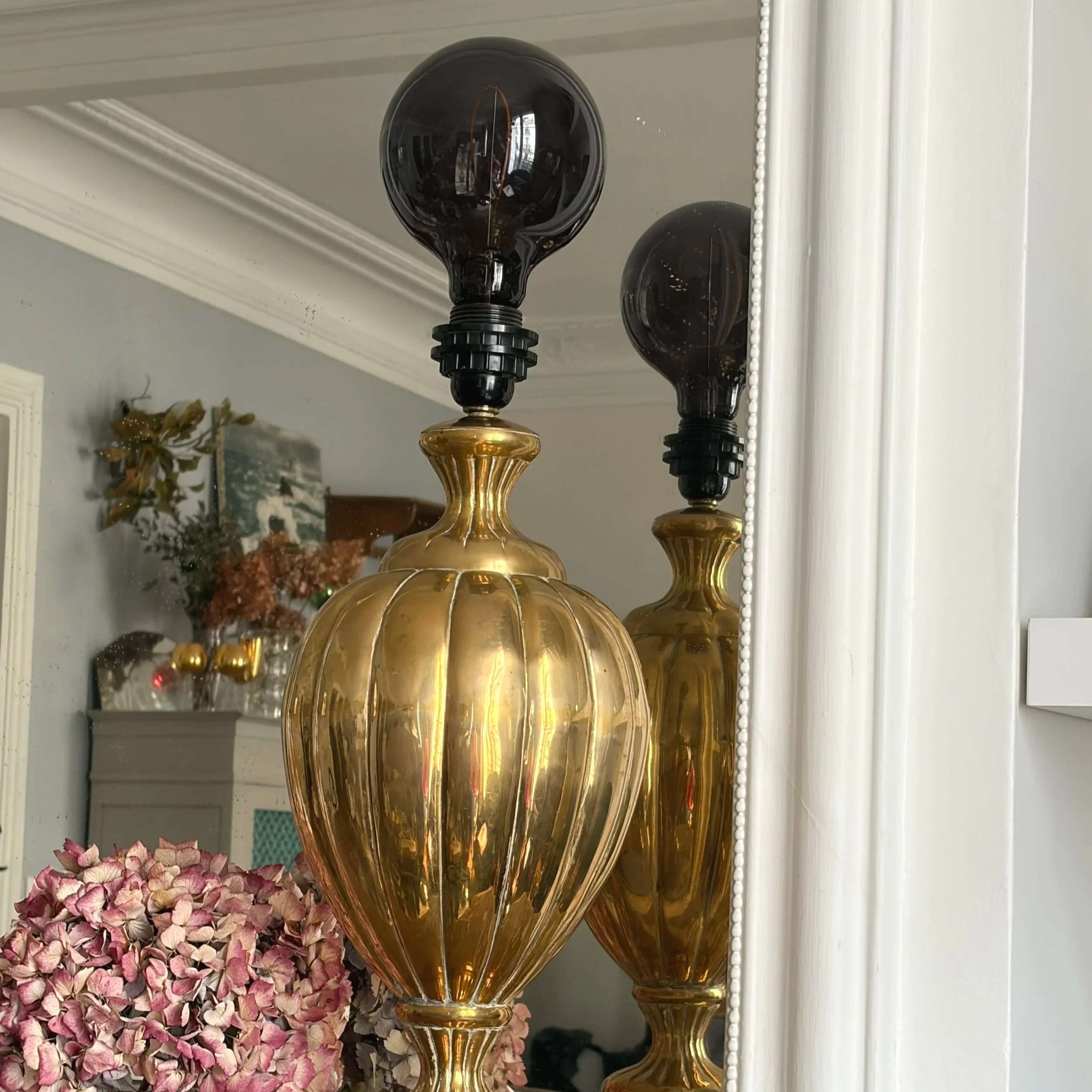 pied de lampe en laiton