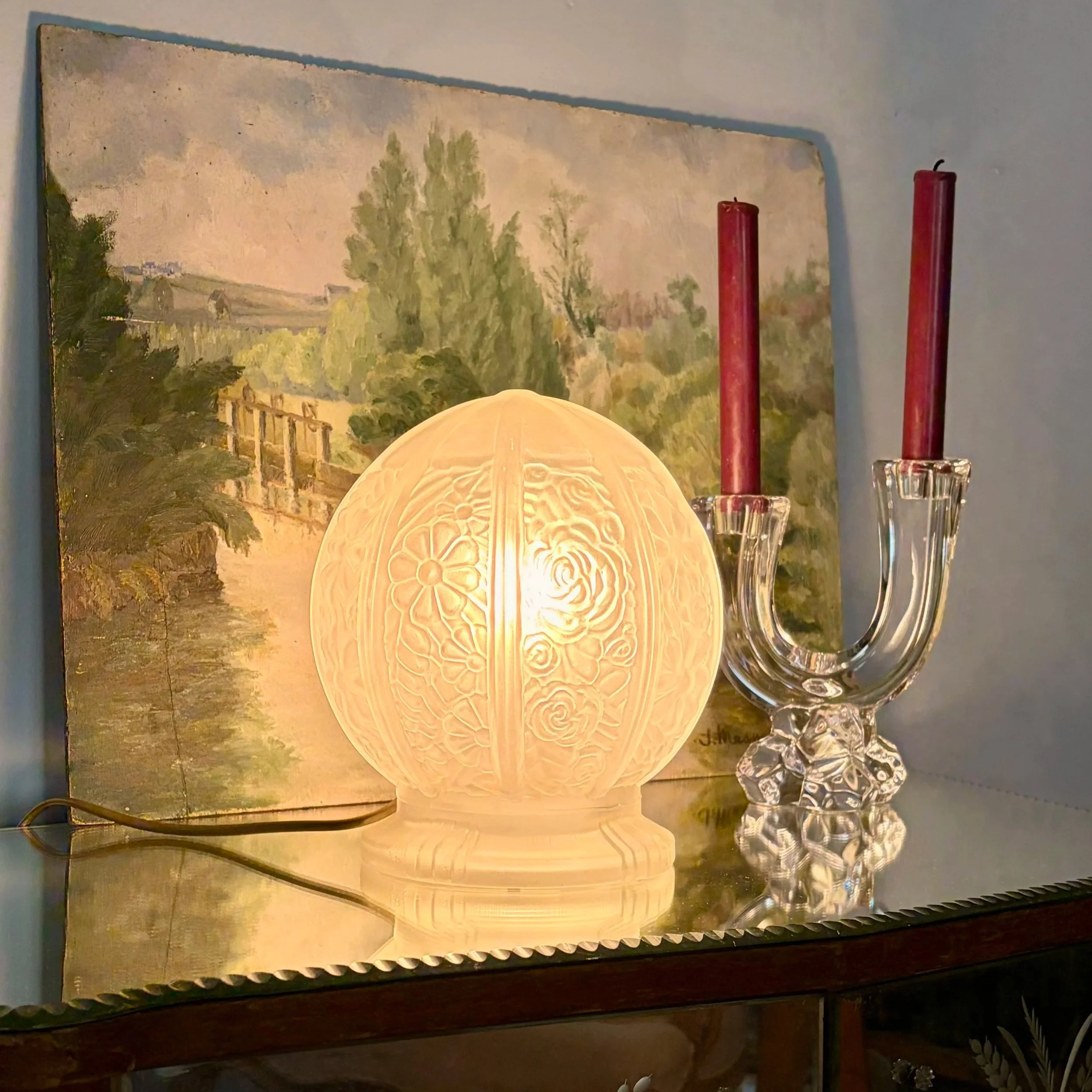 lampe boule Art Déco
